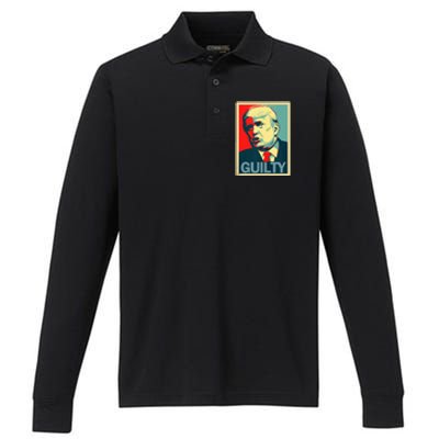 Trump Guilty Performance Long Sleeve Polo