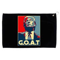 Trump Girl Trump 2024 Election Us American Flag Grommeted Golf Towel