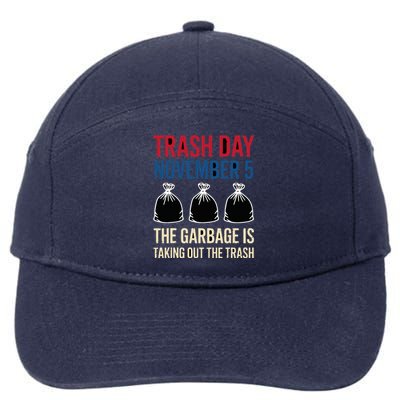 Trump Garbage Trash Day November 5 Garbage Taking Out Trash 7-Panel Snapback Hat