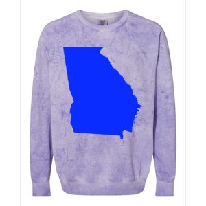 Turn Georgia To Blue Proud Democrat Design Colorblast Crewneck Sweatshirt