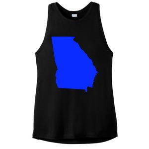 Turn Georgia To Blue Proud Democrat Design Ladies PosiCharge Tri-Blend Wicking Tank