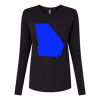 Turn Georgia To Blue Proud Democrat Design Womens Cotton Relaxed Long Sleeve T-Shirt