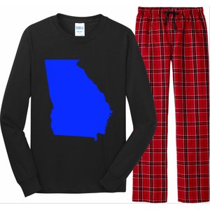 Turn Georgia To Blue Proud Democrat Design Long Sleeve Pajama Set