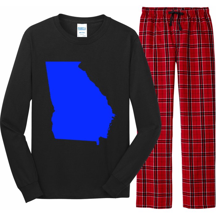 Turn Georgia To Blue Proud Democrat Design Long Sleeve Pajama Set