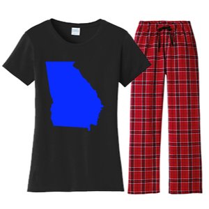 Turn Georgia To Blue Proud Democrat Design Women's Flannel Pajama Set