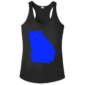 Turn Georgia To Blue Proud Democrat Design Ladies PosiCharge Competitor Racerback Tank