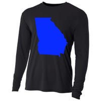 Turn Georgia To Blue Proud Democrat Design Cooling Performance Long Sleeve Crew