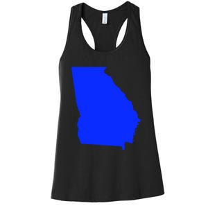 Turn Georgia To Blue Proud Democrat Design Women's Racerback Tank