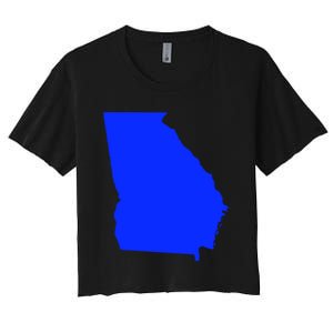 Turn Georgia To Blue Proud Democrat Design Women's Crop Top Tee