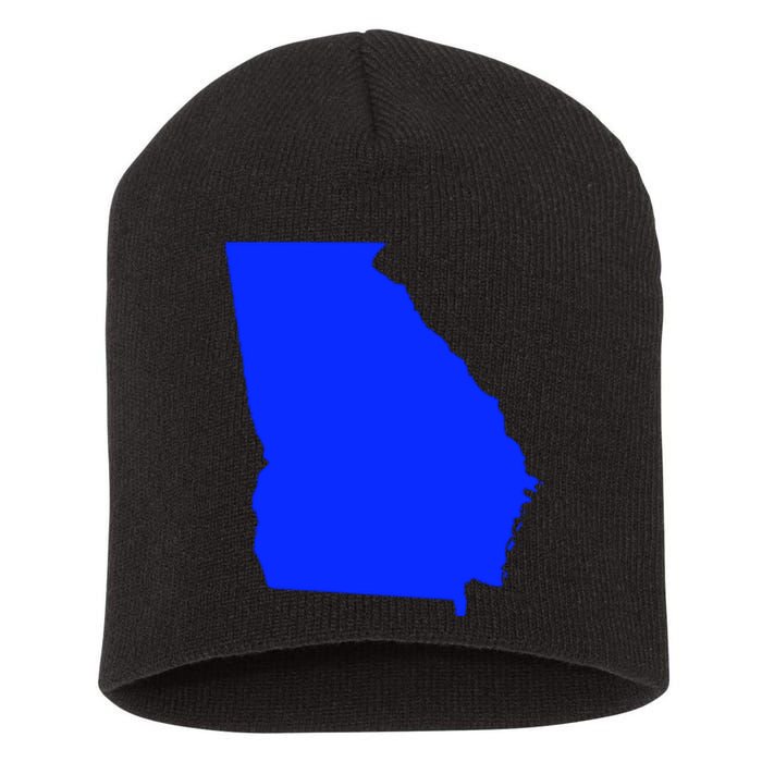 Turn Georgia To Blue Proud Democrat Design Short Acrylic Beanie