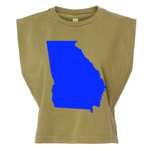 Turn Georgia To Blue Proud Democrat Design Garment-Dyed Women's Muscle Tee