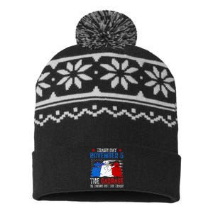 Trump Garbage Trash Day November 5 Garbage Taking Out Trash USA-Made Snowflake Beanie