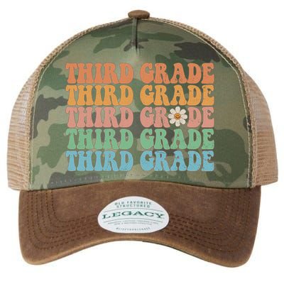 Third Grade Teacher Leopard Rainbow 3rd Grade Teacher Funny Meaningful Gift Legacy Tie Dye Trucker Hat