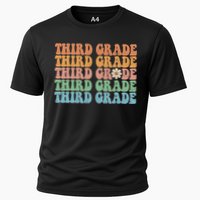Third Grade Teacher Leopard Rainbow 3rd Grade Teacher Funny Meaningful Gift Cooling Performance Crew T-Shirt