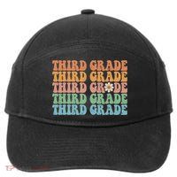 Third Grade Teacher Leopard Rainbow 3rd Grade Teacher Funny Meaningful Gift 7-Panel Snapback Hat