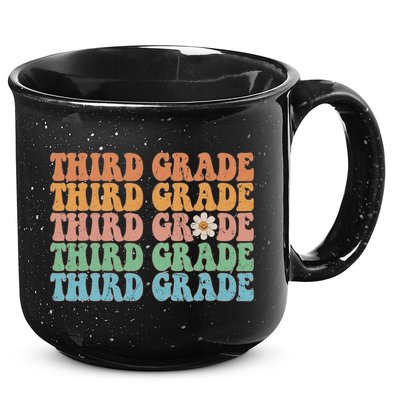 Third Grade Teacher Leopard Rainbow 3rd Grade Teacher Funny Meaningful Gift 15oz Campfire Ceramic Mug