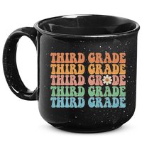 Third Grade Teacher Leopard Rainbow 3rd Grade Teacher Funny Meaningful Gift 15oz Campfire Ceramic Mug