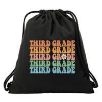 Third Grade Teacher Leopard Rainbow 3rd Grade Teacher Funny Meaningful Gift Drawstring Bag