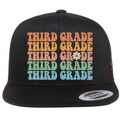Third Grade Teacher Leopard Rainbow 3rd Grade Teacher Funny Meaningful Gift Flatbill Hat