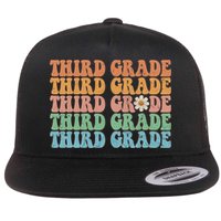 Third Grade Teacher Leopard Rainbow 3rd Grade Teacher Funny Meaningful Gift Flat Bill Trucker Hat