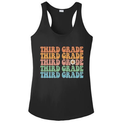 Third Grade Teacher Leopard Rainbow 3rd Grade Teacher Funny Meaningful Gift Ladies PosiCharge Competitor Racerback Tank