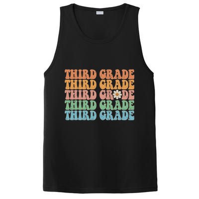 Third Grade Teacher Leopard Rainbow 3rd Grade Teacher Funny Meaningful Gift PosiCharge Competitor Tank