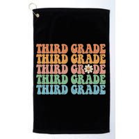 Third Grade Teacher Leopard Rainbow 3rd Grade Teacher Funny Meaningful Gift Golf Towel