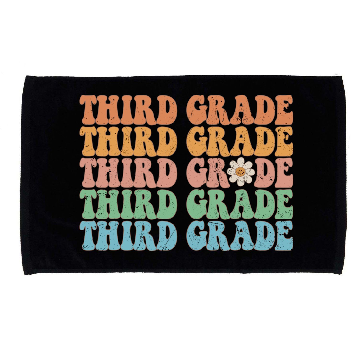 Third Grade Teacher Leopard Rainbow 3rd Grade Teacher Funny Meaningful Gift Microfiber Hand Towel
