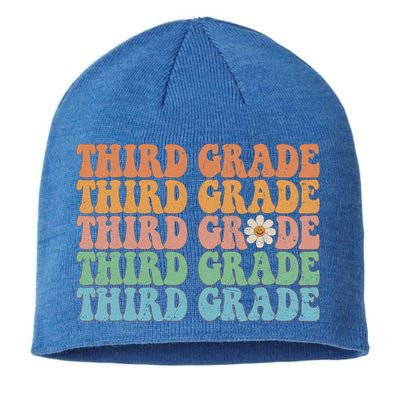 Third Grade Teacher Leopard Rainbow 3rd Grade Teacher Funny Meaningful Gift Sustainable Beanie