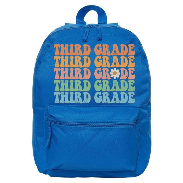 Third Grade Teacher Leopard Rainbow 3rd Grade Teacher Funny Meaningful Gift 16 in Basic Backpack