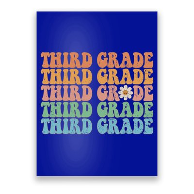 Third Grade Teacher Leopard Rainbow 3rd Grade Teacher Funny Meaningful Gift Poster