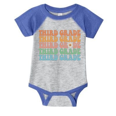 Third Grade Teacher Leopard Rainbow 3rd Grade Teacher Funny Meaningful Gift Infant Baby Jersey Bodysuit
