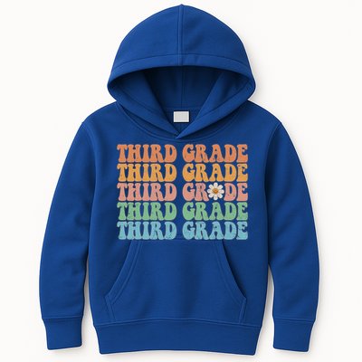 Third Grade Teacher Leopard Rainbow 3rd Grade Teacher Funny Meaningful Gift Kids Hoodie