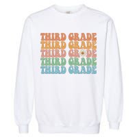 Third Grade Teacher Leopard Rainbow 3rd Grade Teacher Funny Meaningful Gift Garment-Dyed Sweatshirt