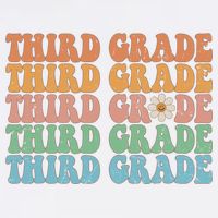 Third Grade Teacher Leopard Rainbow 3rd Grade Teacher Funny Meaningful Gift Garment-Dyed Sweatshirt