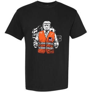 Trump Garbage Truck Vest Garment-Dyed Heavyweight T-Shirt