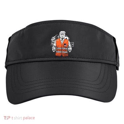 Trump Garbage Truck Vest Adult Drive Performance Visor