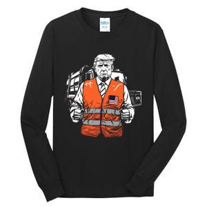 Trump Garbage Truck Vest Tall Long Sleeve T-Shirt