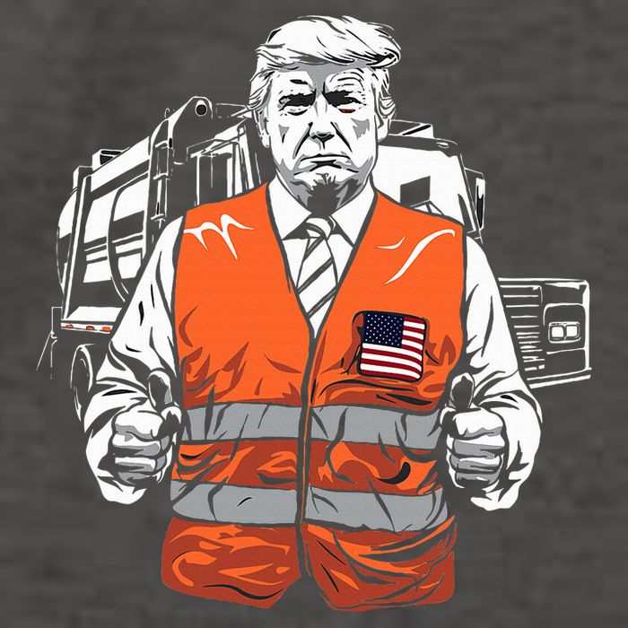 Trump Garbage Truck Vest Vector Backpack
