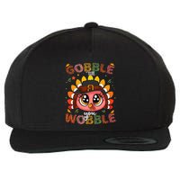 Turkey Gobble Till You Wobble Pilgrim Thanksgiving Wool Snapback Cap