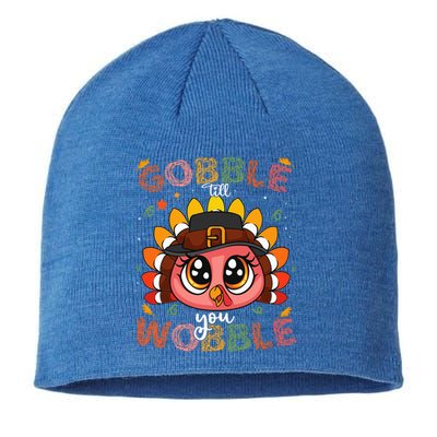 Turkey Gobble Till You Wobble Pilgrim Thanksgiving Sustainable Beanie