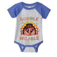 Turkey Gobble Till You Wobble Pilgrim Thanksgiving Infant Baby Jersey Bodysuit