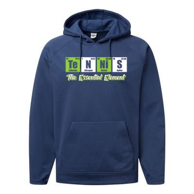 Tennis Gift The Essential Elet Funny Love Tennis Gift Performance Fleece Hoodie