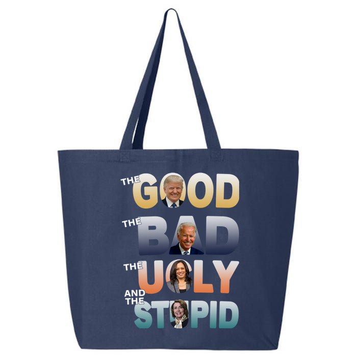 The Good Trump Bad Ugly And The Stupid, Bad Biden 25L Jumbo Tote