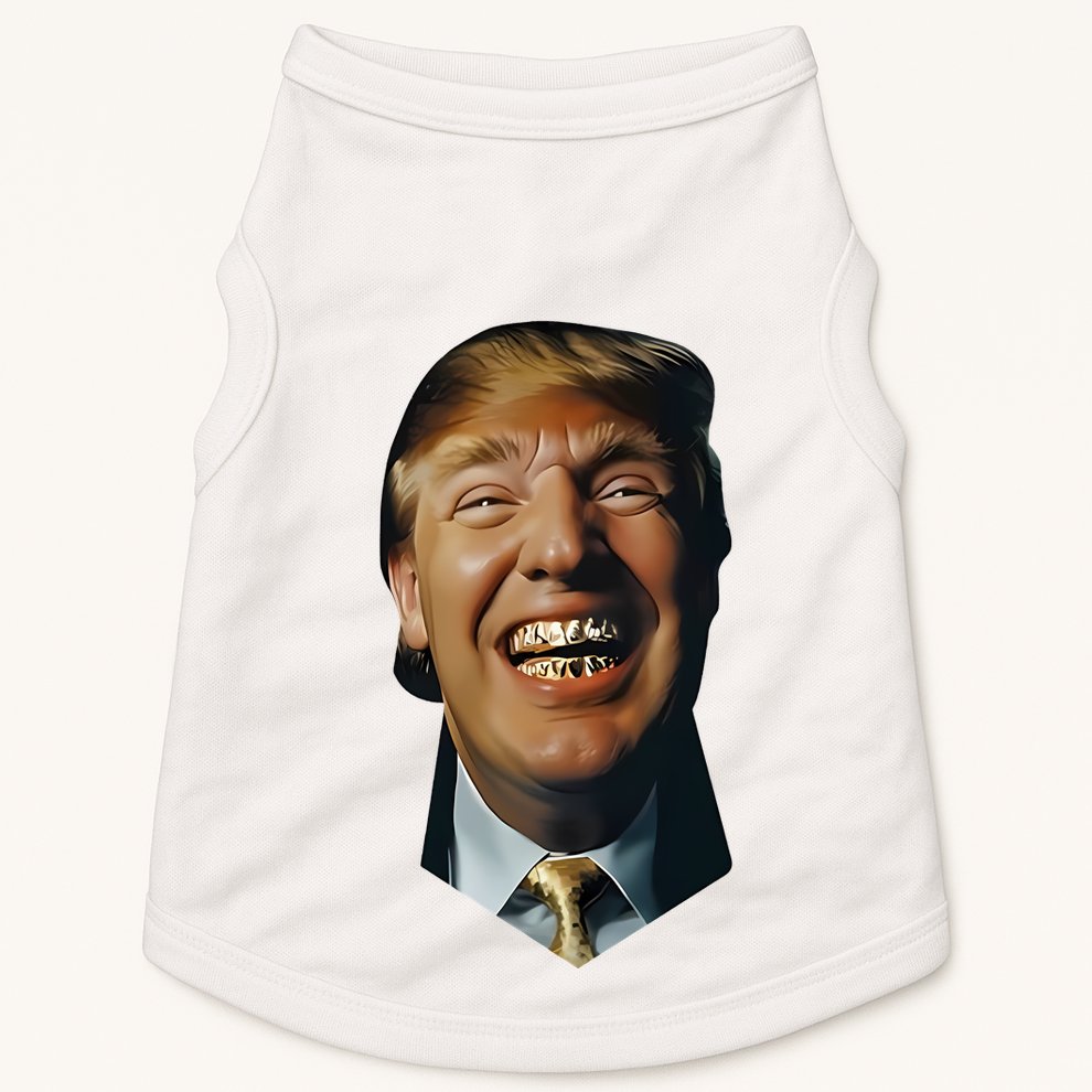 Trump Grill Teeth Doggie Tank