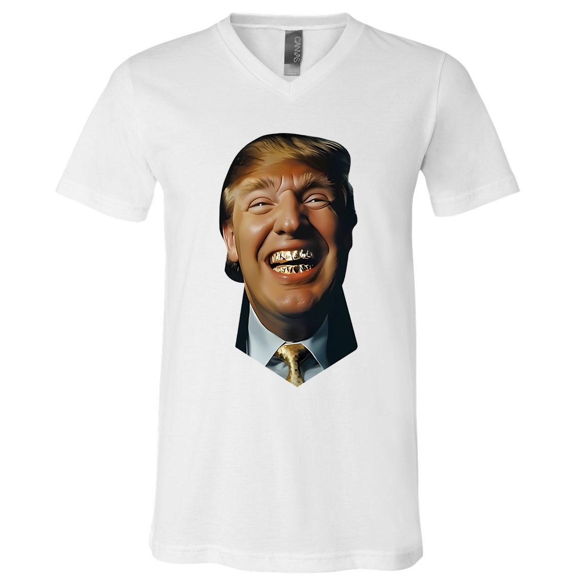 Trump Grill Teeth V-Neck T-Shirt