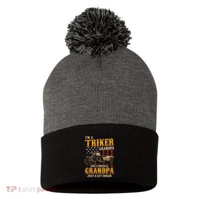 Triker Grandpa Trike Pom Pom 12in Knit Beanie