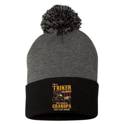 Triker Grandpa Trike Pom Pom 12in Knit Beanie