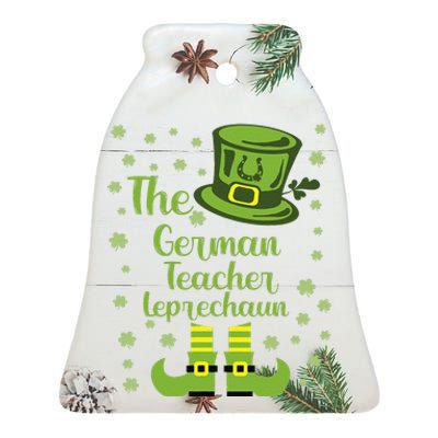 The German Teacher Leprechaun Group Matching St Patricks Day Ceramic Bell Ornament