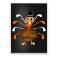 Turkey Golf Thanksgiving Turkey Sport Player Autumn Fall Poster